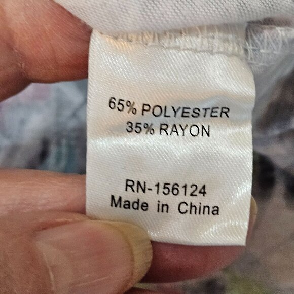 Shana XXL Snap Up Blouse Floral and Chevron Prints Boho Maximalism Artsy - Picture 8 of 12